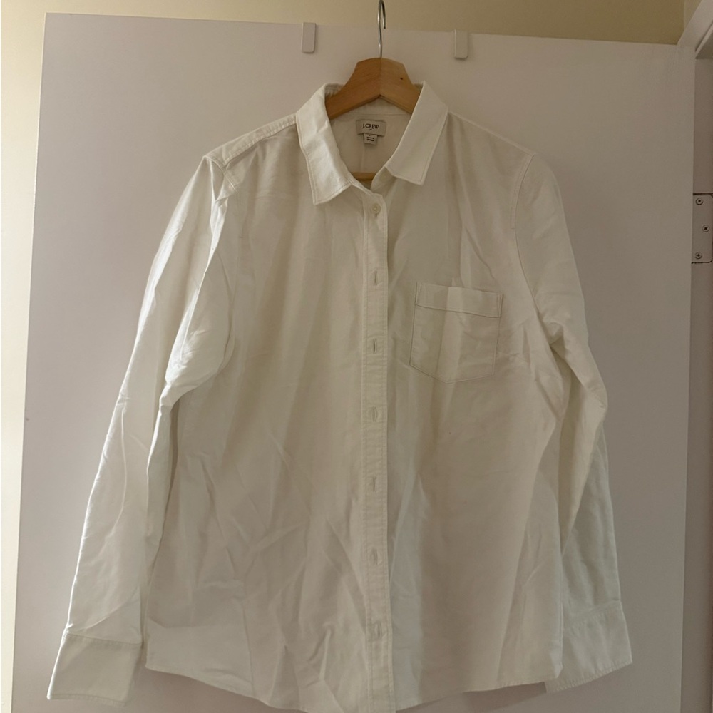 J. Crew women’s Classic White Button Down Shirt NWT